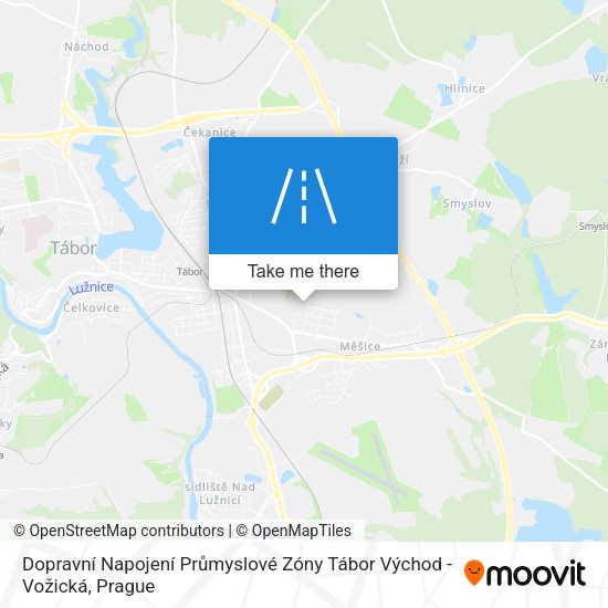 Dopravní Napojení Průmyslové Zóny Tábor Východ - Vožická map
