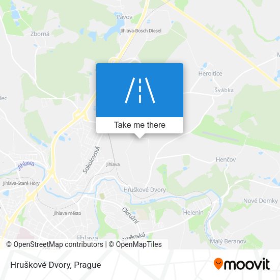Hruškové Dvory map