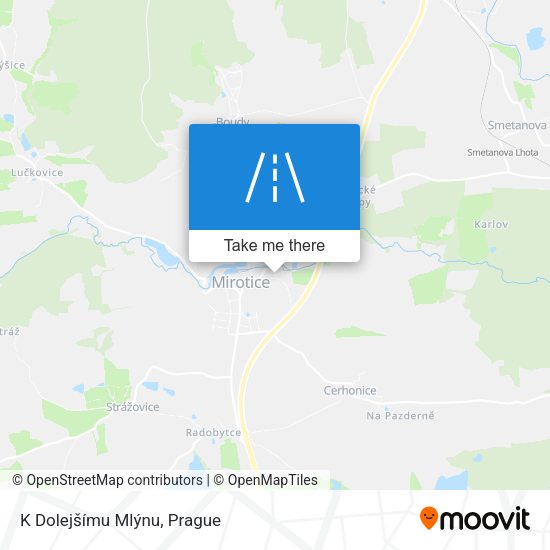 K Dolejšímu Mlýnu map
