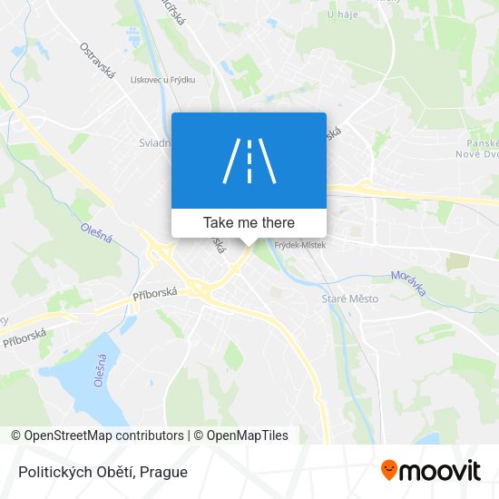 Politických Obětí map