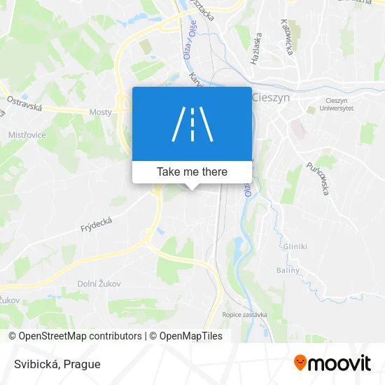 Карта Svibická