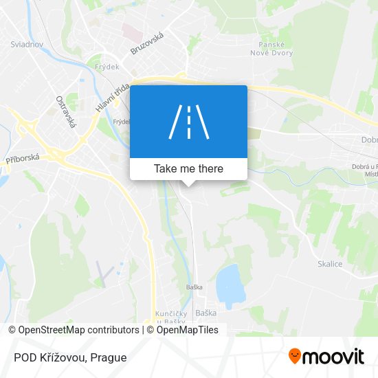 POD Křížovou map