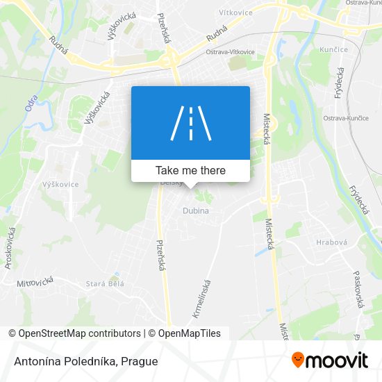Antonína Poledníka map