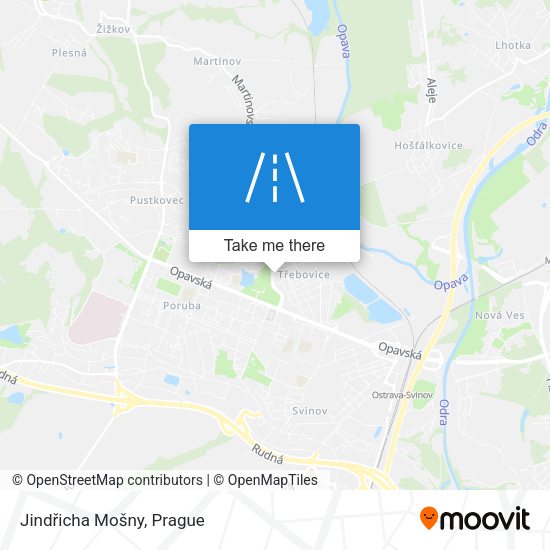 Jindřicha Mošny map
