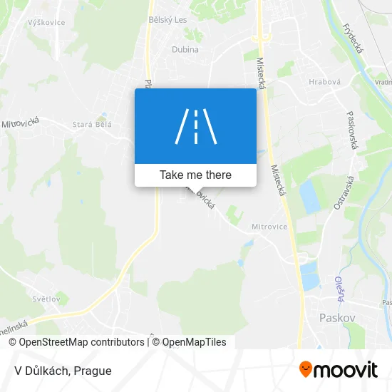 Карта V Důlkách