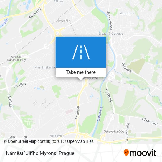 Náměstí Jiřího Myrona map