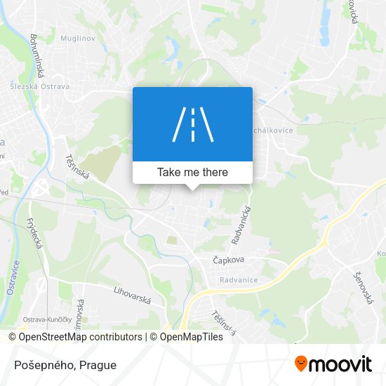 Pošepného map