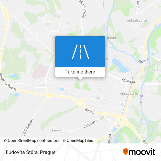 Ľudovíta Štúra map