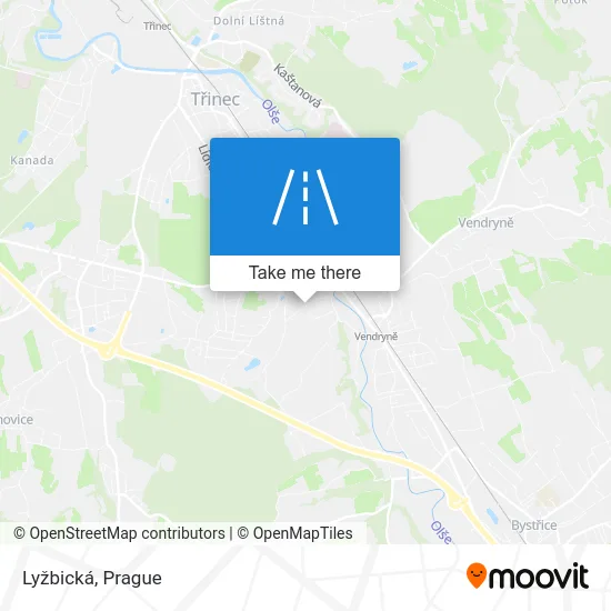 Карта Lyžbická