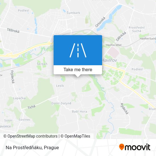 Na Prostředňáku map