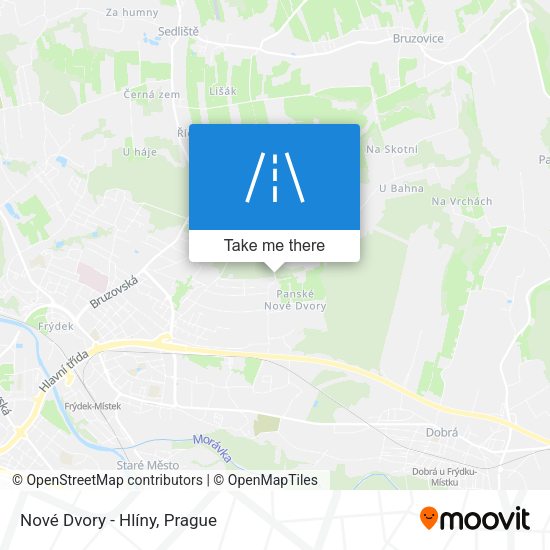 Nové Dvory - Hlíny map
