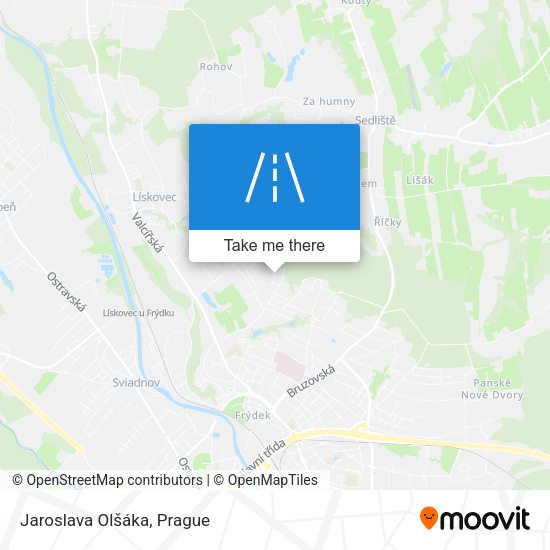 Jaroslava Olšáka map
