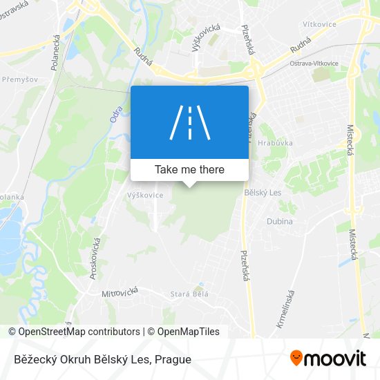 Běžecký Okruh Bělský Les map