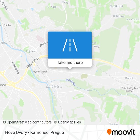 Nové Dvory - Kamenec map