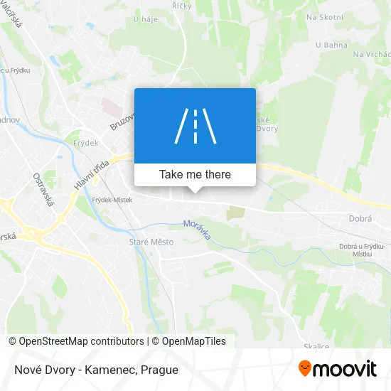 Карта Nové Dvory - Kamenec