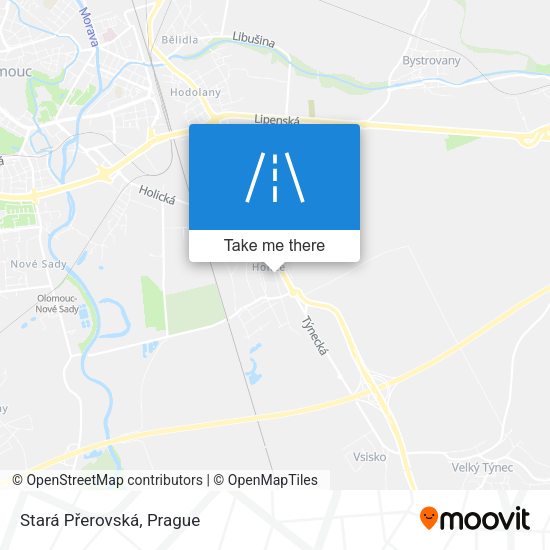 Stará Přerovská map