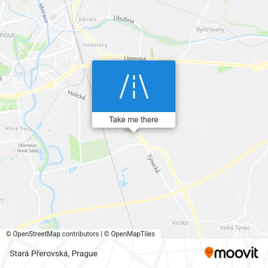 Карта Stará Přerovská