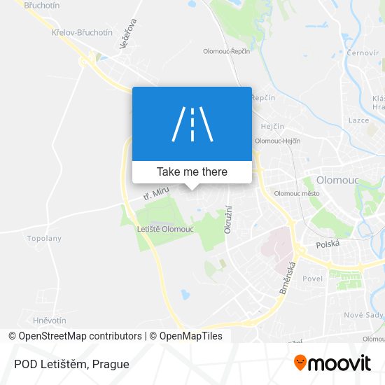 POD Letištěm map