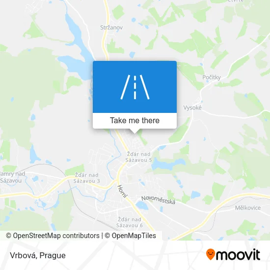 Карта Vrbová