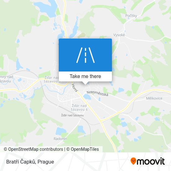 Bratří Čapků map