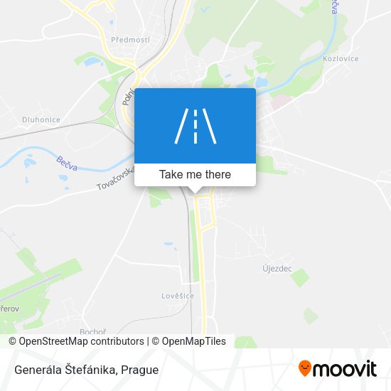 Generála Štefánika map
