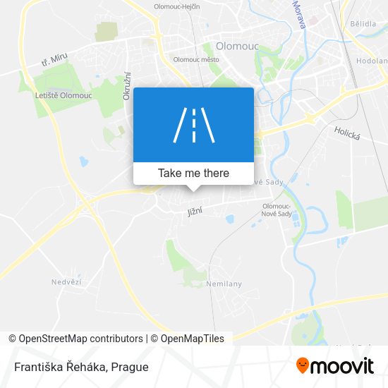 Františka Řeháka map