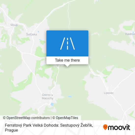 Ferratový Park Velká Dohoda: Sestupový Žebřík map
