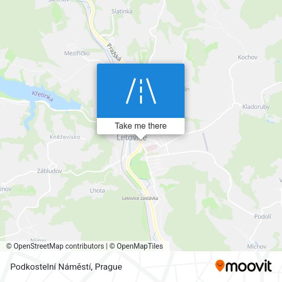 Podkostelní Náměstí map