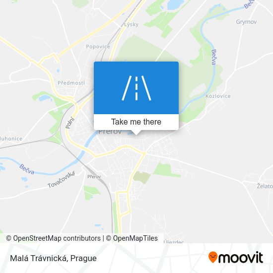 Malá Trávnická map