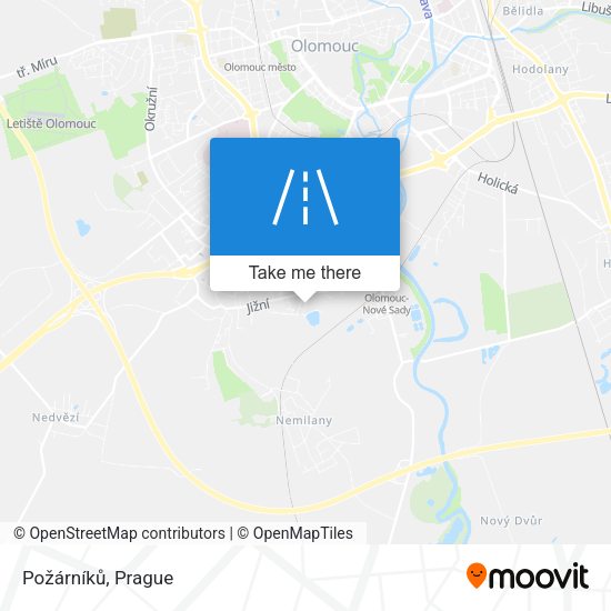 Požárníků map