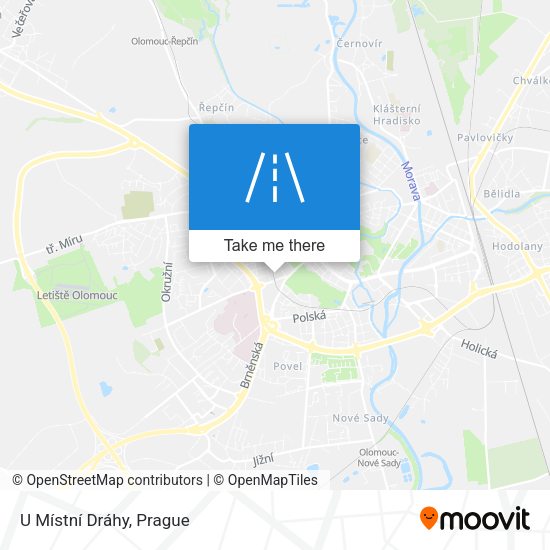 U Místní Dráhy map