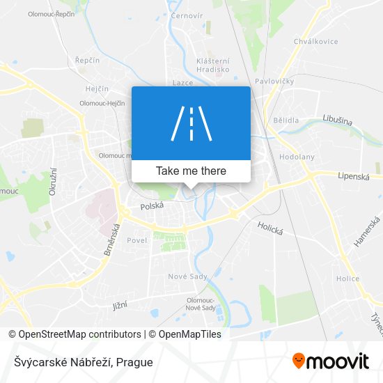 Švýcarské Nábřeží map