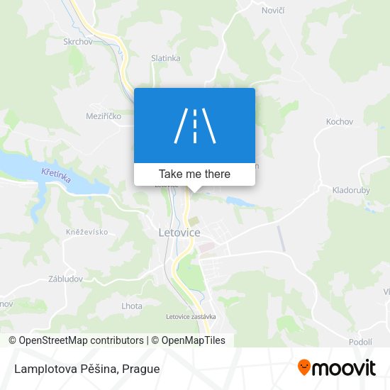 Lamplotova Pěšina map