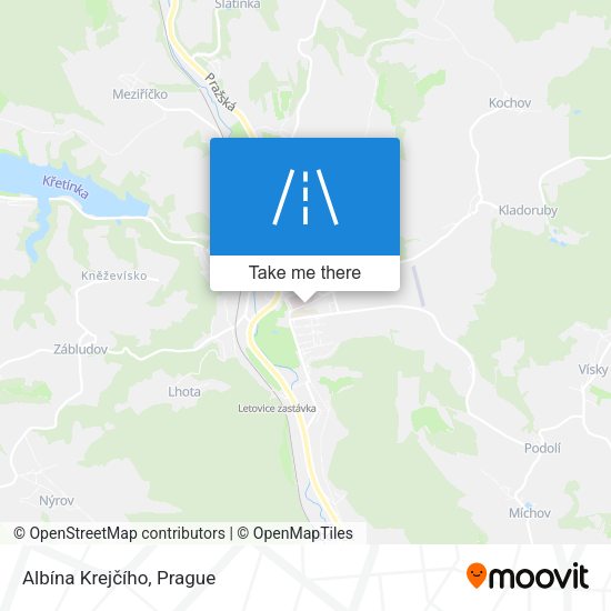 Albína Krejčího map