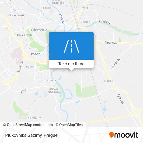 Plukovníka Sazimy map