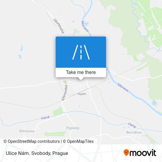 Ulice Nám. Svobody map