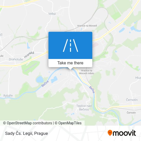 Sady Čs. Legií map