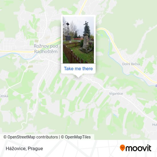 Hážovice map