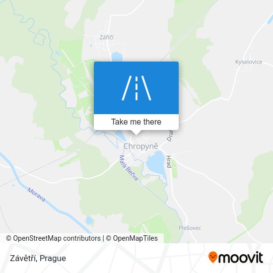 Závětří map