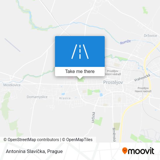 Antonína Slavíčka map