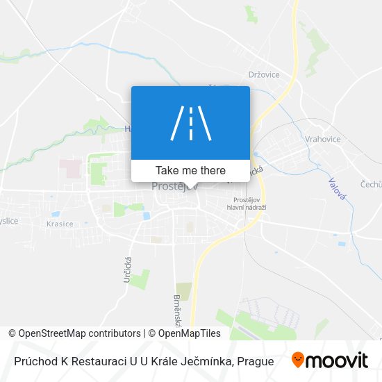 Prúchod K Restauraci U U Krále Ječmínka map