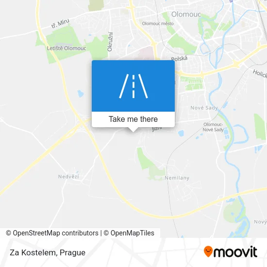 Карта Za Kostelem