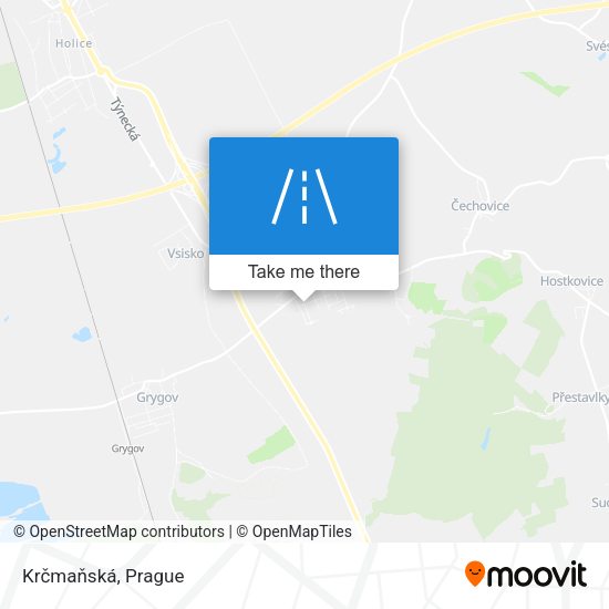 Krčmaňská map
