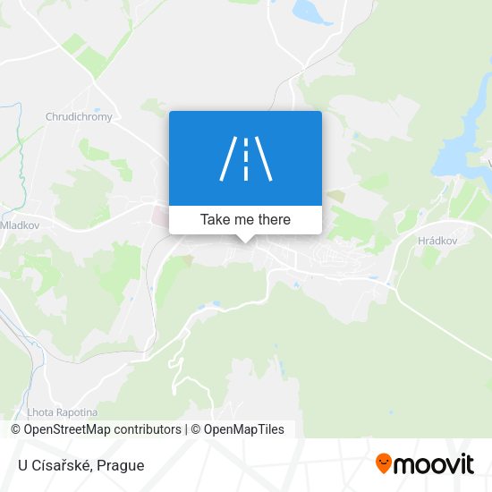 U Císařské map