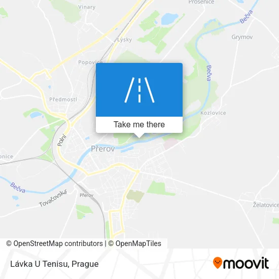 Карта Lávka U Tenisu