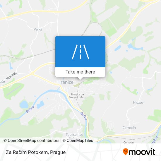 Za Račím Potokem map