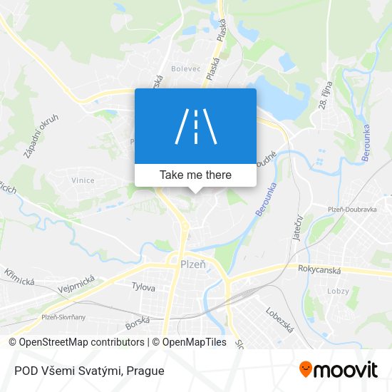 POD Všemi Svatými map