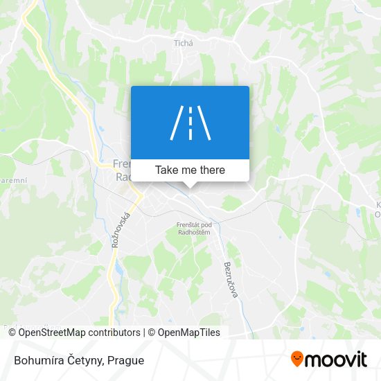 Bohumíra Četyny map