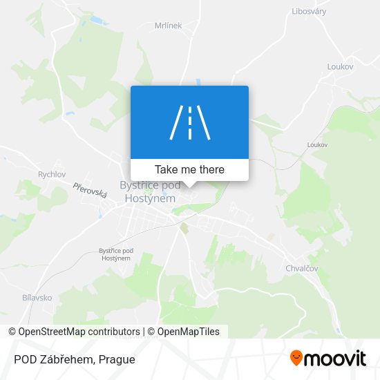 POD Zábřehem map