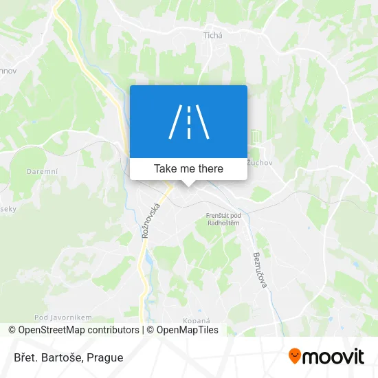 Карта Břet. Bartoše
